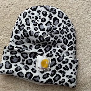COPY - Nwot white leopard beanie